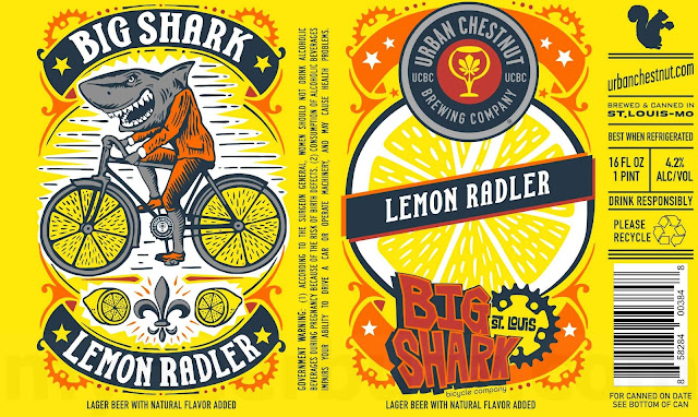 Urban Chestnut & Big Shark Bicycle Collaborate On Big Shark Lemon Radler, Tangerine Radler & Grapefruit Radler 12 0 1 92
