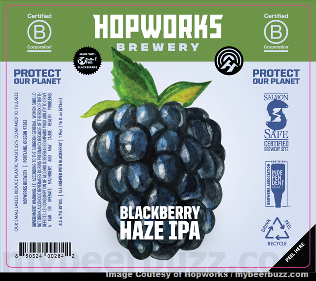 Mybeerbuzz .com Highlights Hopworks Ferocious Citrus IPA, Totally Radler, Blackberry Haze IPA & Rindless Watermelon Gose (Review) 13 Hopworks Adding Blackberry Haze IPA