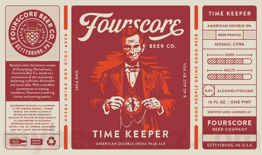 Fourscore Beer Adding Time Keeper, The Fix, Gettys Brau, Sun Glow, 1863 & Top Hat Fourscore Beer Adding Time Keeper, The Fix, Gettys Brau, Sun Glow, 1863 & Top Hat