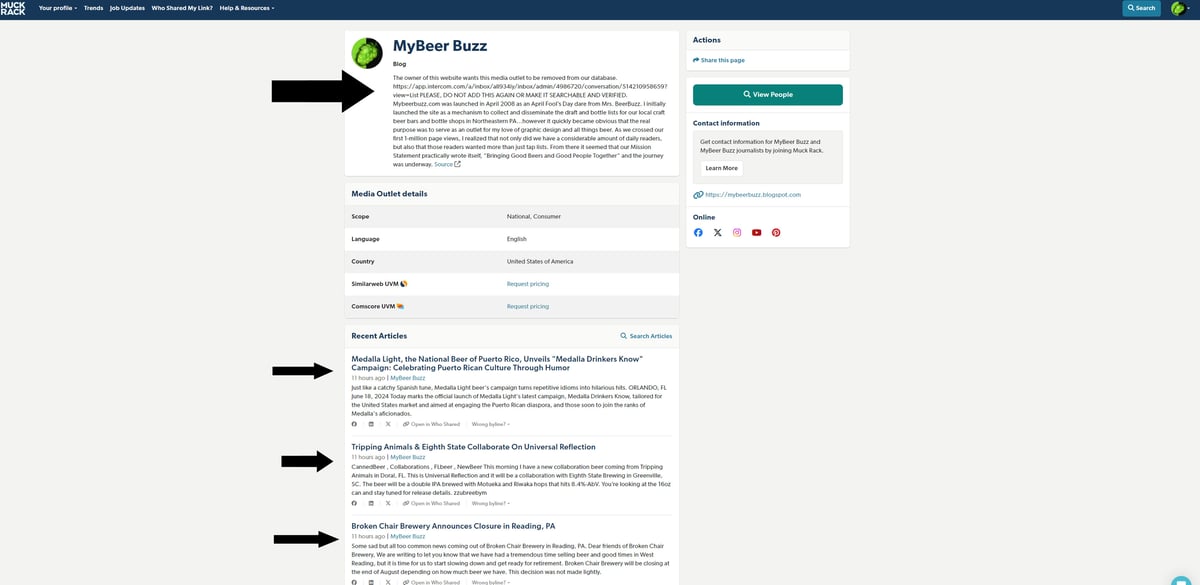 Muck Rack.Com Illegally Copying Content 9 20240518 161348 43