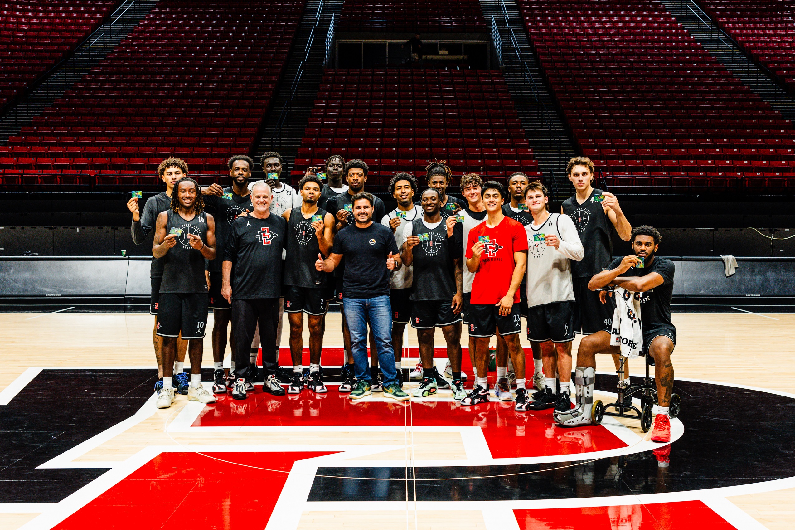 Novo gives $24,000 in its restaurant gift cards to SDSU Men's Basketball players 8 20240925 165447 20