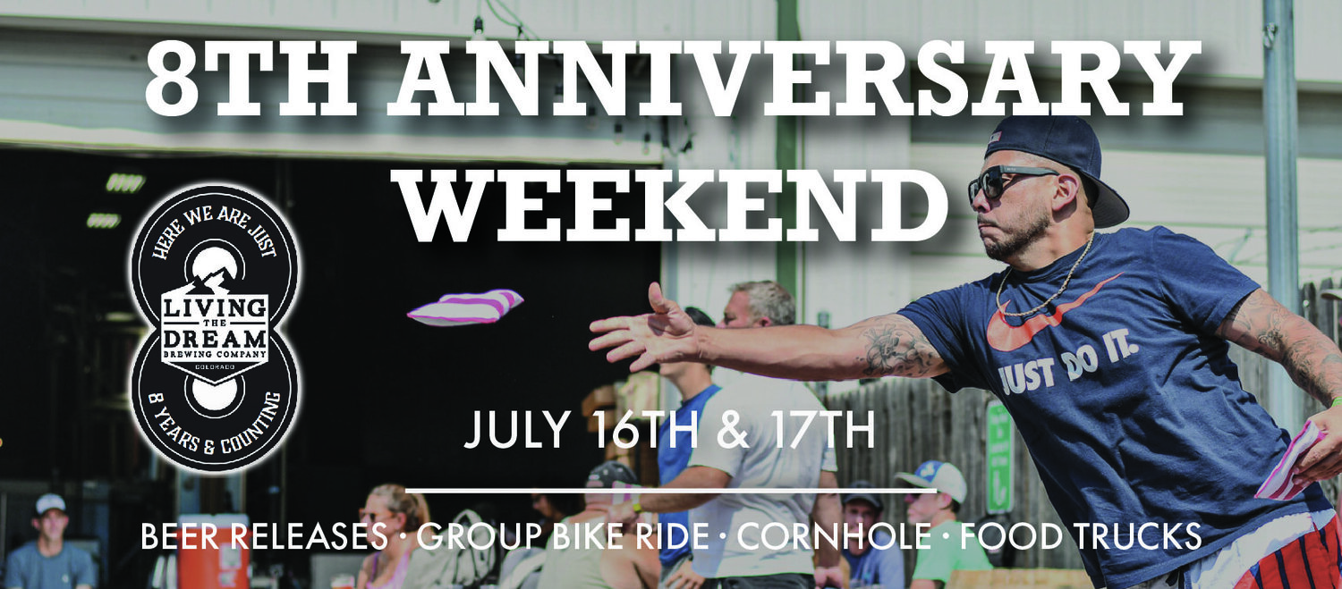 Living The Dream Brewing Celebrates Eight Years 8 8th Anniversary FB Banner