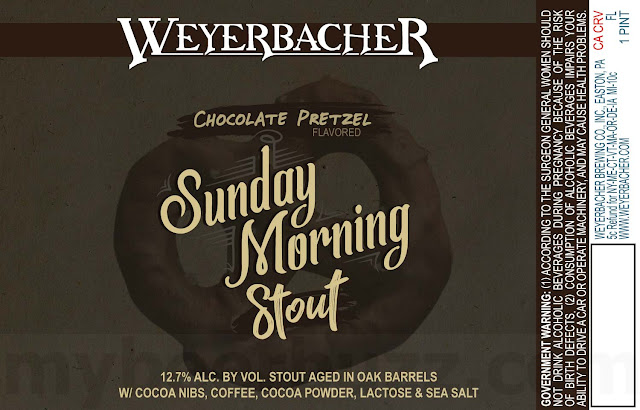 Weyerbacher Chocolate Pretzel Sunday Morning Stout Cans Coming 3/22 Weyerbacher Chocolate Pretzel Sunday Morning Stout Cans Coming 3/22