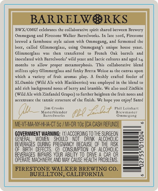 Firestone Walker Barrelworks & Ommegang Collaborate On BWX/OMG! Firestone Walker Barrelworks & Ommegang Collaborate On BWX/OMG!