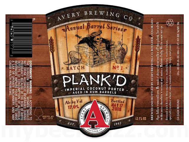 Avery Releasing Plank'd Rum Barrel-Aged Coconut Porter 5/20 8 AAPost2 136