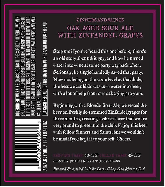 Lost Abbey - 2019 Zinners And Saints Lost Abbey - 2019 Zinners And Saints