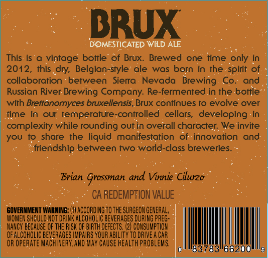 Sierra Nevada / Russian River Brux Collaboration Returns For 7th Release Sierra Nevada / Russian River Brux Collaboration Returns For 7th Release