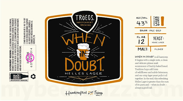 Troegs Adding NEW When In Doubt Helles Lager Troegs Adding NEW When In Doubt Helles Lager