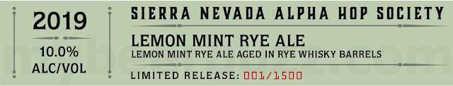 Sierra Nevada Lemon Mint Rye Ale & Tequila Barrel-Aged Cinnamon Chocolate Stout Coming To 2019 Alpha Hop Society Sierra Nevada Lemon Mint Rye Ale & Tequila Barrel-Aged Cinnamon Chocolate Stout Coming To 2019 Alpha Hop Society