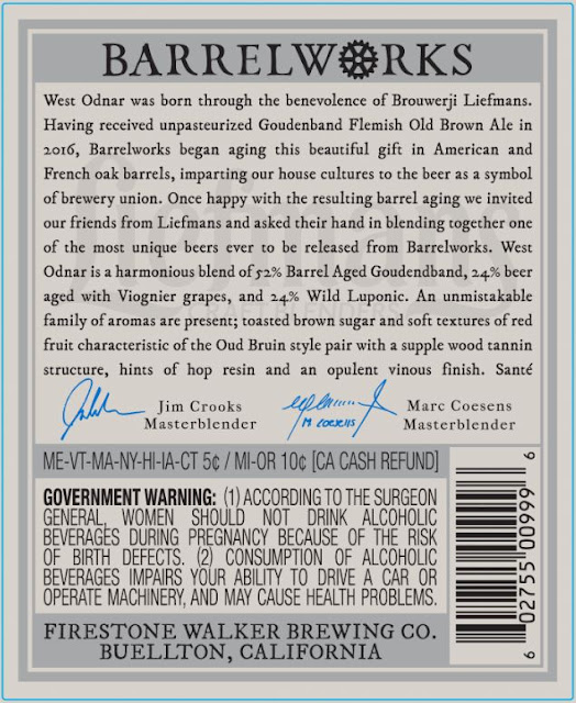 Firestone Walker Barrelworks & Liefmans Collaborate On West Odnar Firestone Walker Barrelworks & Liefmans Collaborate On West Odnar