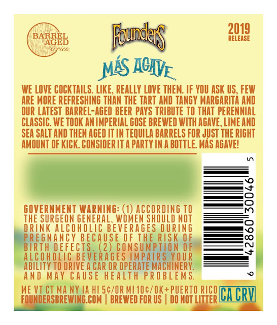 Founders Más Agave! Will Be 2019 Barrel-Aged Series #3 Founders Más Agave! Will Be 2019 Barrel-Aged Series #3