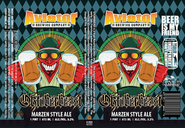 Aviator - Hogglenozzle Kellerbier, The Haze Is Strong With This One & Oktoberfest 2019 16oz Cans 10 Apost3 8