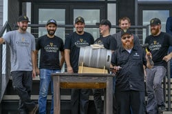 Guinness Brewmaster Peter Wiens and his team tap a ceremonial firkin in celebration of the Open Gate Brewery & Barrel House ribbon-cutting ceremony on August 2, 2018 in Halethorpe, Maryland. Guinness Brewmaster Peter Wiens and his team tap a ceremonial firkin in celebration of the Open Gate Brewery & Barrel House ribbon-cutting ceremony on August 2, 2018 in Halethorpe, Maryland.