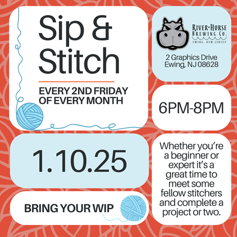 River Horse Releasing DuClaw Sour Me Passion Fruit Mango & Guava 1/10 11 Sip & Stitch every 2nd Friday of the month