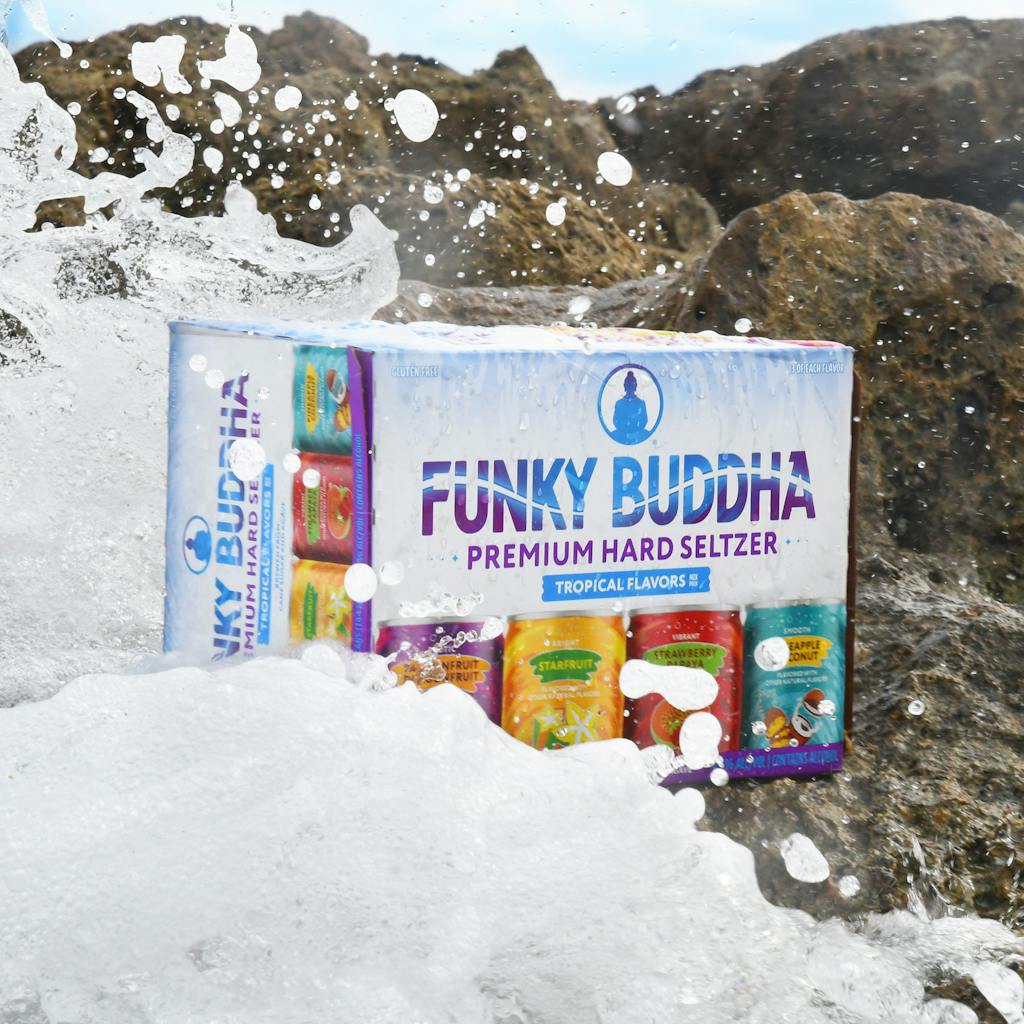 Funky Buddha Introduces Premium Hard Seltzer Funklightened Flavors Mix Pack 8 Funky Buddha Premium Hard Seltzer Tropical Flavors Mix pack
