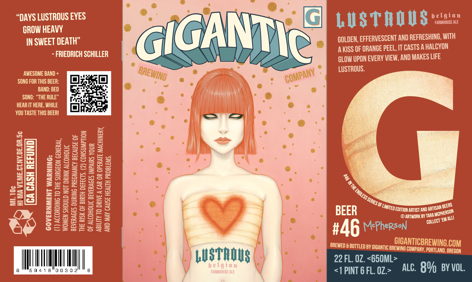 Gigantic Brewing Pairing Music & Beer with Lustrous 12 Gigantice Brewing Lustrous Label