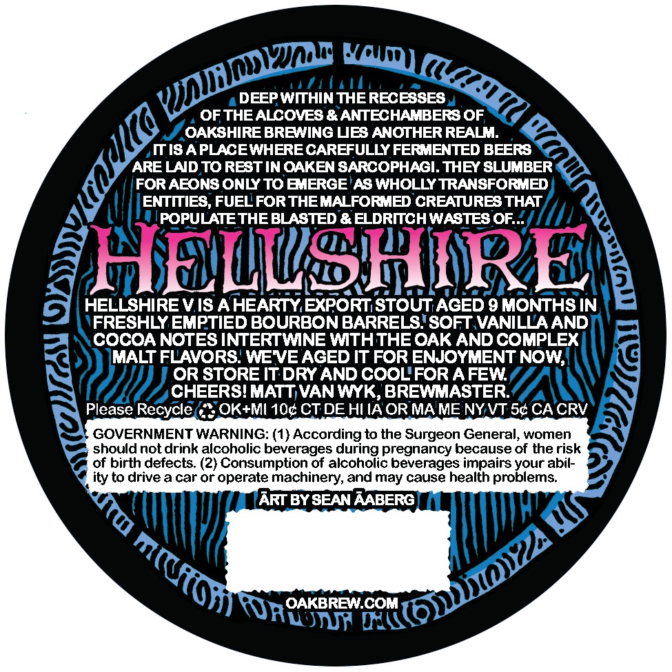 Oakshire - Hellshire Day (and Beer) Coming 3/14 10 Hellshire V Back Label from Oakshire Brewing
