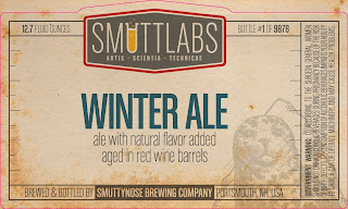 Smuttynose Releasing Imperial Stout, Noonan Black IPA, Smuttlabs Winter Ale, Bouncy House, Wheat Wine & Smuttlabs Imperial Stout 13 SMUTTLABS label Winter Ale red wine