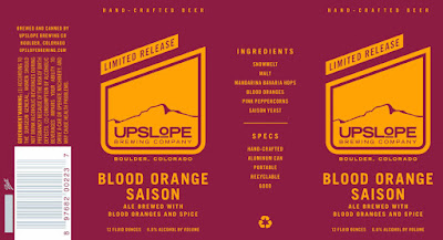 Upslope Brewing - Blood Orange Saison 12oz Cans 8 aa2 4