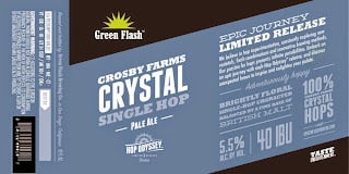 Green Flash Single Hop - Styrian Golding, Pacific Gem & Crosby Farms Crystal Bottles 11 aapost4 4