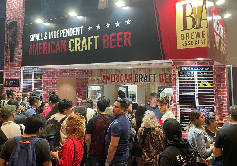 Together We Brew 2022: A U.S. and Mexico Craft Beer Collaboration 17 activity at the american craft beer pavillion in mexico