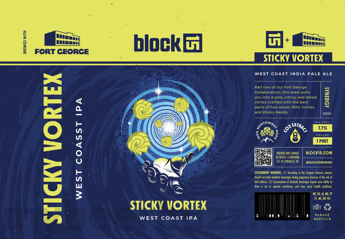 Block 15 & Fort George Team Up For Sticky Vortex / Hop Knife Block 15 & Fort George Team Up For Sticky Vortex / Hop Knife