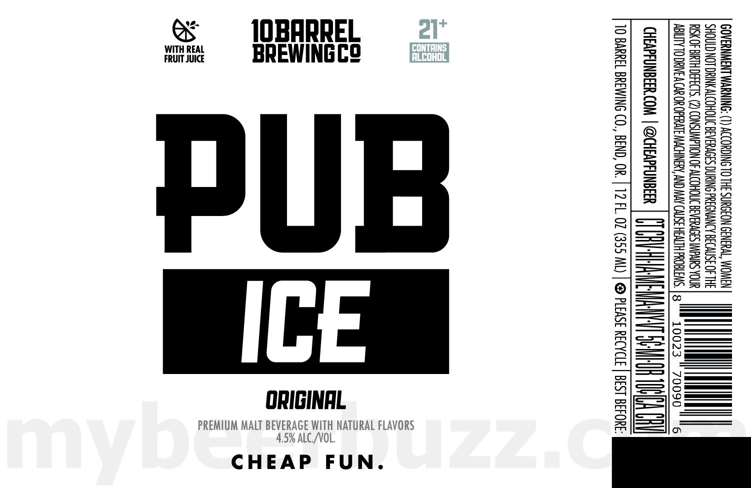 10 Barrel Adding Pub Ice Original, Pub Ice Screwdriver, Pub Ice Fruit Punch, Pub Cerveza Lime & Salt and Pub Cerveza Grapefruit & Salt 10 Barrel Adding Pub Ice Original, Pub Ice Screwdriver, Pub Ice Fruit Punch, Pub Cerveza Lime & Salt and Pub Cerveza Grapefruit & Salt