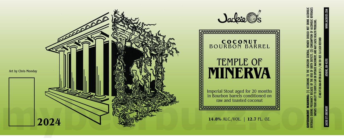 Jackie O’s Adding Temple Of Minerva, Apple Brandy Barrel Dark Apparition, Overcoil, Core Values & Cobblestone Jackie O’s Adding Temple Of Minerva, Apple Brandy Barrel Dark Apparition, Overcoil, Core Values & Cobblestone