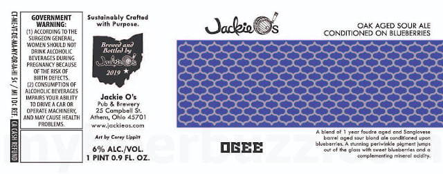 Jackie O’s Adding See Foam IPA Cans / Final Entropy / Polycephaly V / Off The Beaten Path III / Razz Wheat / Gingham / Quatrefoil / Ogee 13 apost 495