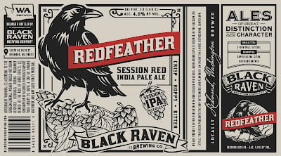 Black Raven - Redfeather Session Red IPA Coming 4/14 8 apost 698