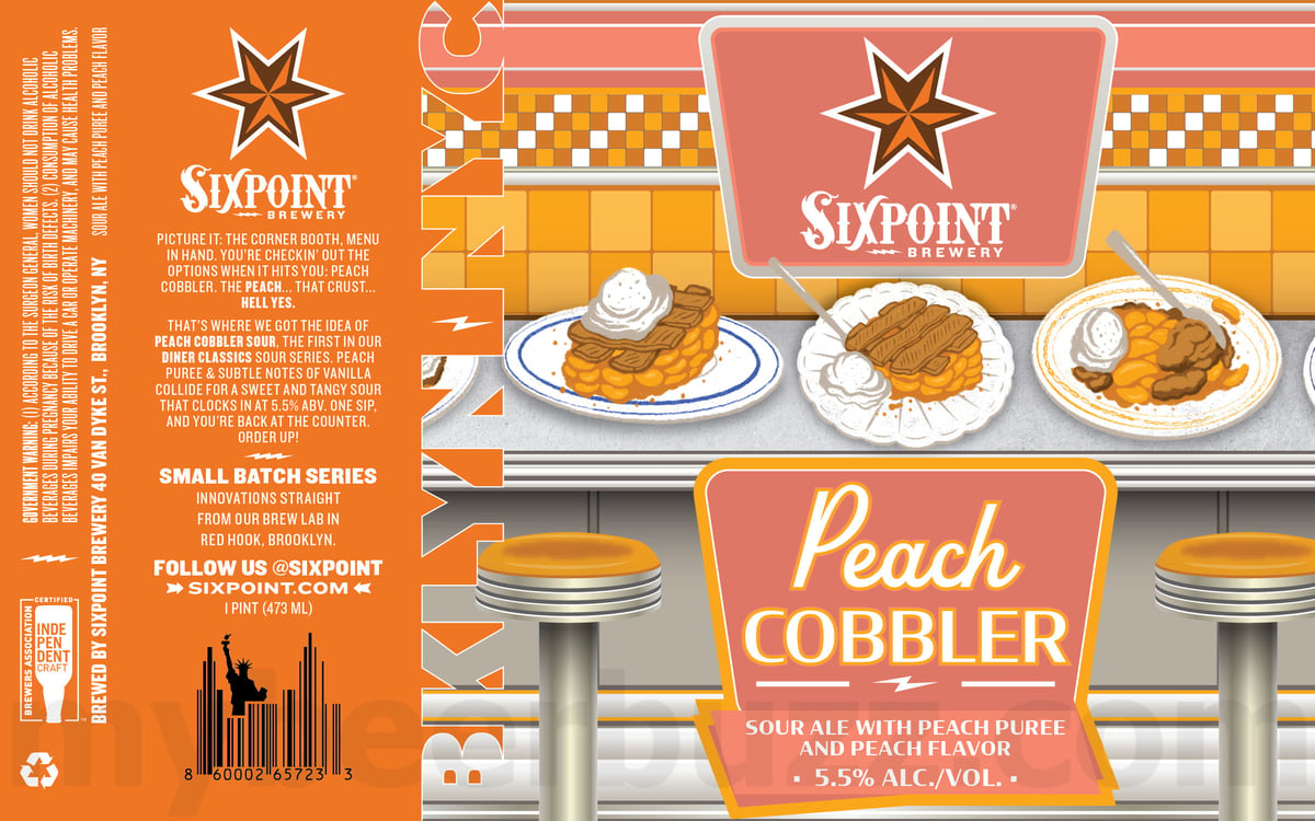 Sixpoint Adding Peach Cobbler & First Prize Lager Sixpoint Adding Peach Cobbler & First Prize Lager