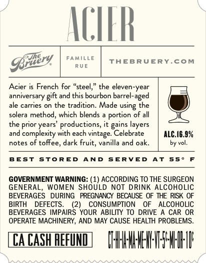 The Bruery Celebrating 2019 Anniversary w/Acier / Chocolate Rain Bottles The Bruery Celebrating 2019 Anniversary w/Acier / Chocolate Rain Bottles