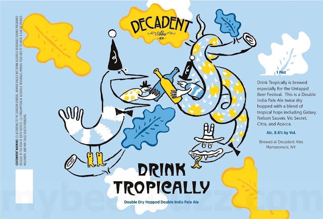 Decadent Ales - Blueberry Pancake, Strawberry Frosted Pastry, Blueberry Frosted Pastry, Strawberry Coconut Smoothie, Oatmeal Raisin Cookie, Snowball, Drink Tropically, Coconut Orange Drink Tropically & Veracity 16oz Cans 16 apost11 165