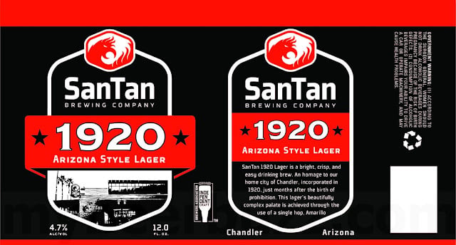 San Tan Adding 1920 Arizona Style Lager 24oz Cans 8 apost11 74