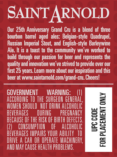 Saint Arnold Working On 25th Anniversary Grand Cru Saint Arnold Working On 25th Anniversary Grand Cru