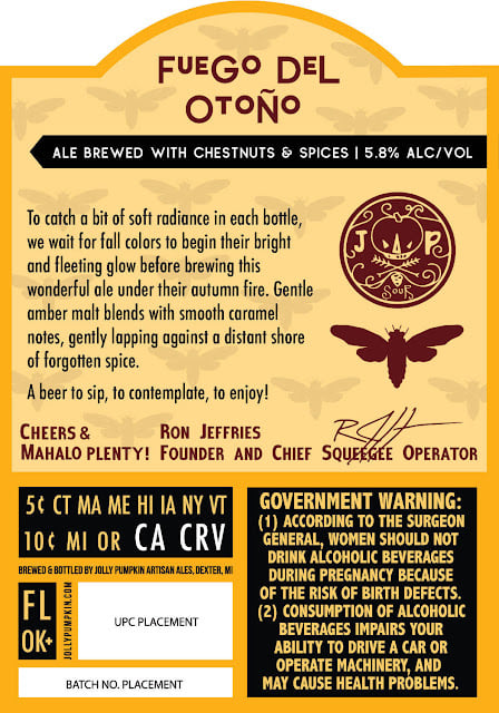 Jolly Pumpkin Updating Fuego del Otoño Jolly Pumpkin Updating Fuego del Otoño