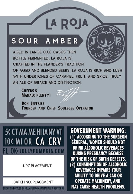 Jolly Pumpkin Adding More La Roja Variant Series Beers: Blackberries & Sour Amber Jolly Pumpkin Adding More La Roja Variant Series Beers: Blackberries & Sour Amber