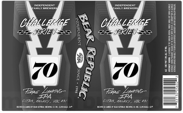Bear Republic Racer 5 16oz Cans Coming 3/15 / Challenge Series 06 Smells Like Citrus IPA / Challenge Series 70 Purple Lightning / Challenge Series 11 Double Brut IPA 17 apost16 21