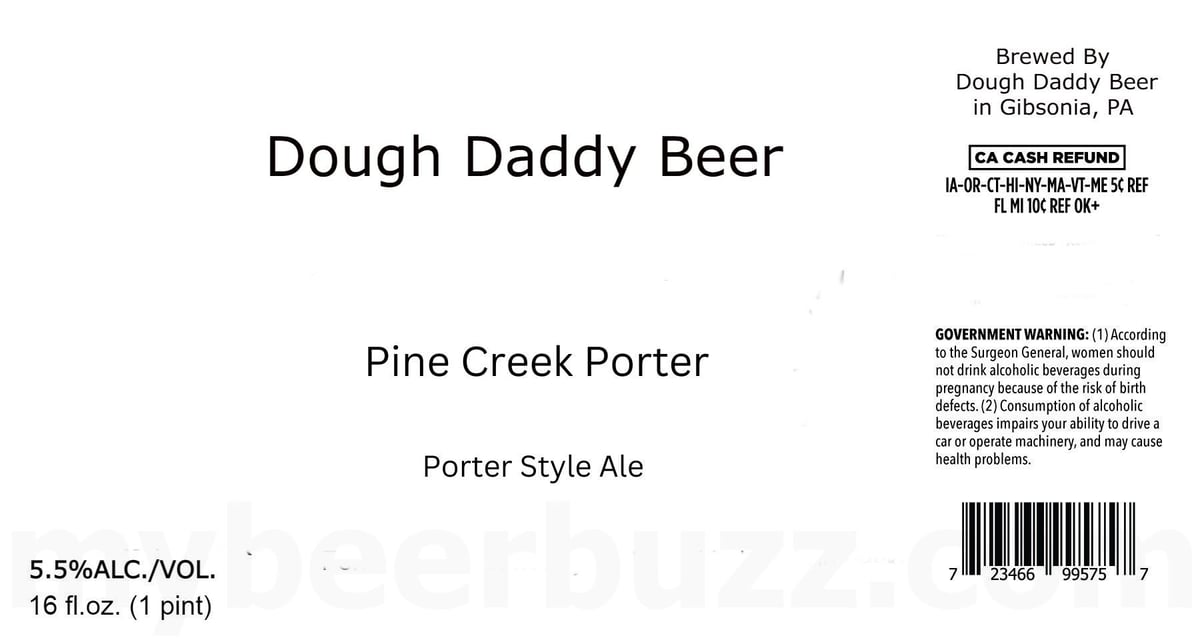 Dough Daddy Beer Adding Pine Creek Porter & Vanilla Pine Creek Porter Cans 9 apost2 119