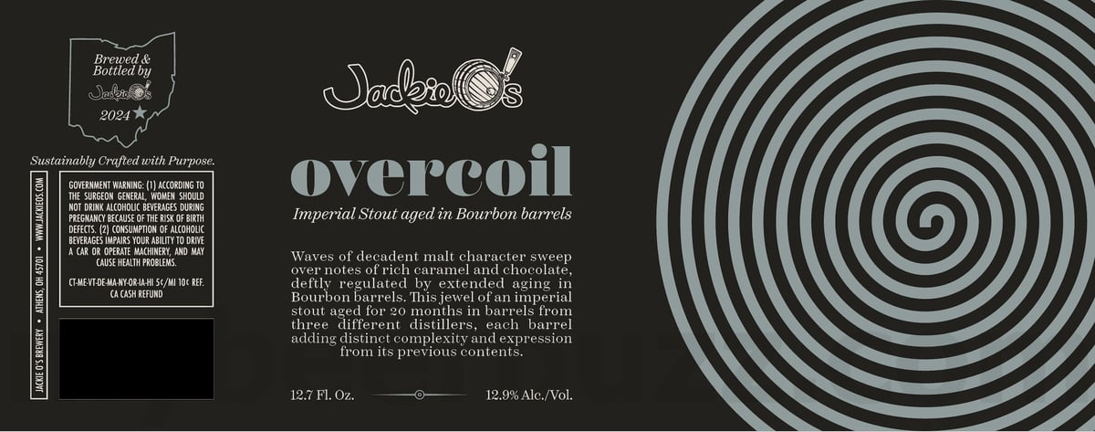Jackie O’s Adding Temple Of Minerva, Apple Brandy Barrel Dark Apparition, Overcoil, Core Values & Cobblestone Jackie O’s Adding Temple Of Minerva, Apple Brandy Barrel Dark Apparition, Overcoil, Core Values & Cobblestone