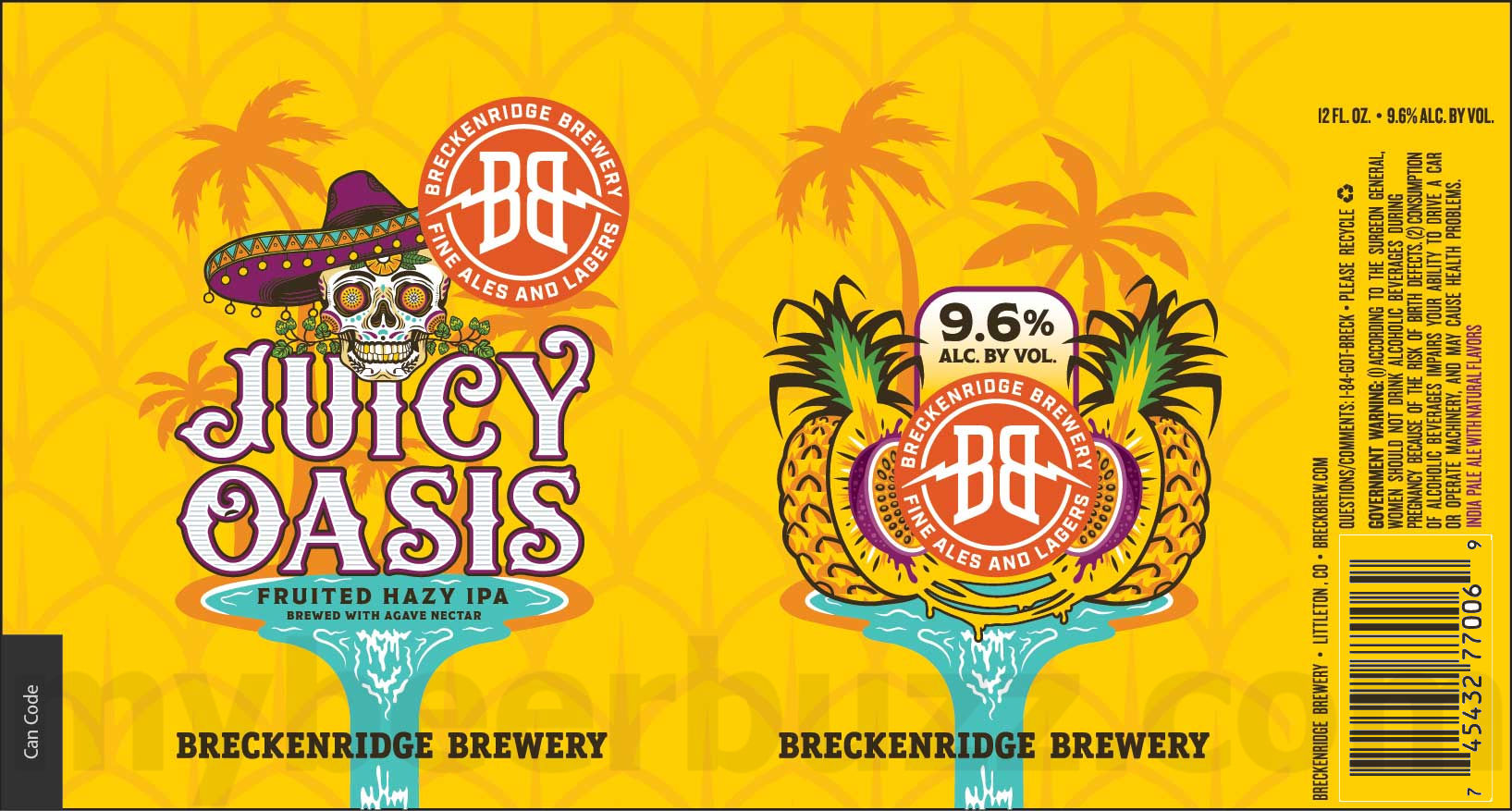 Breckenridge Brewery Adding Juicy Oasis / Agave Juicy Oasis Fruited Hazy IPAs/ Ridge Runner 10 apost2 190