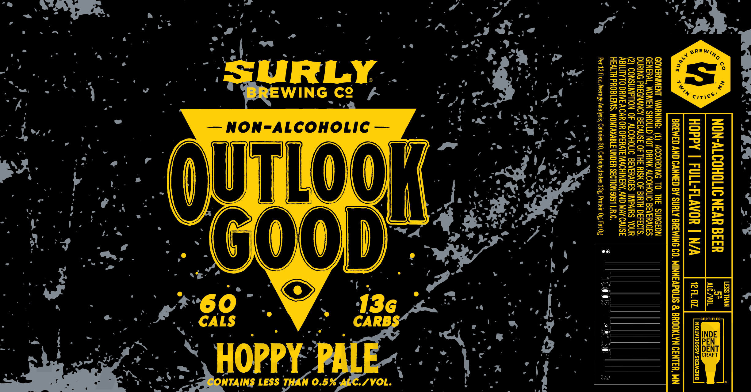 Surly Adding Outlook Good Hoppy Pale & Outlook Good Oatmeal Brown Non-Alcoholic Beers Surly Adding Outlook Good Hoppy Pale & Outlook Good Oatmeal Brown Non-Alcoholic Beers