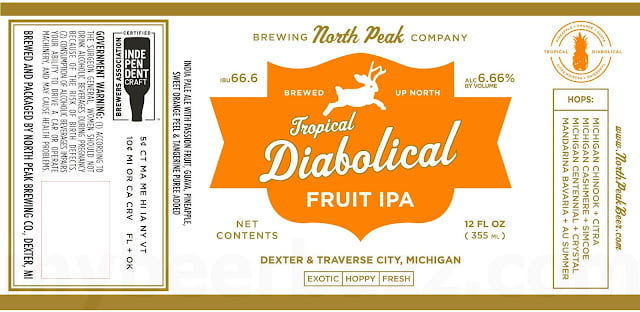 North Peak Brewing Updating Sparta American IPA, Havoc, Siren, Hooked, Piney, Stormy, Archangel, Double Diabolical, Diabolical Wet Hop IPA, Tropical Diabolical & Diabolical 16 apost20 20