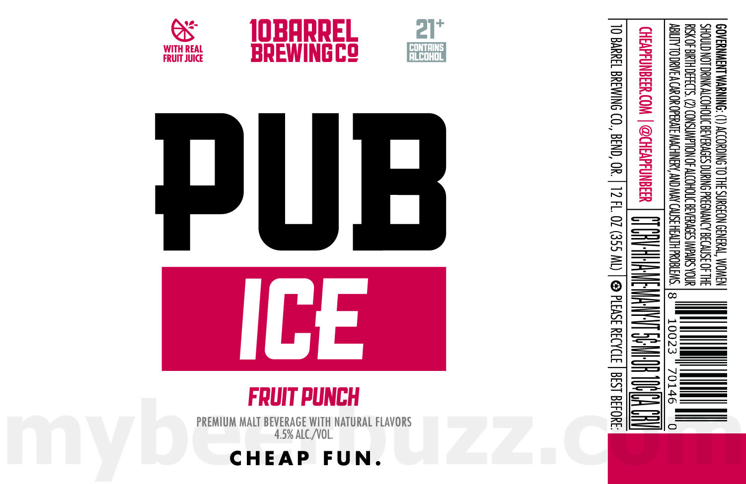 10 Barrel Adding Pub Ice Original, Pub Ice Screwdriver, Pub Ice Fruit Punch, Pub Cerveza Lime & Salt and Pub Cerveza Grapefruit & Salt 10 Barrel Adding Pub Ice Original, Pub Ice Screwdriver, Pub Ice Fruit Punch, Pub Cerveza Lime & Salt and Pub Cerveza Grapefruit & Salt
