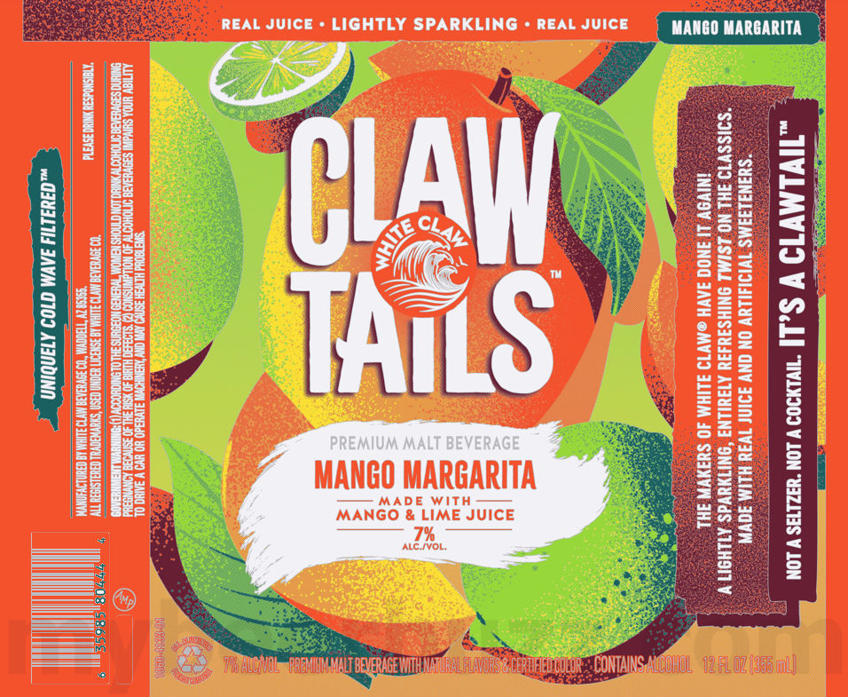 White Claw Adding Claw Tails Canned Cocktails: Tropical Mai Tai, Blackberry Mojito, Mango Margarita & Strawberry Cosmo White Claw Adding Claw Tails Canned Cocktails: Tropical Mai Tai, Blackberry Mojito, Mango Margarita & Strawberry Cosmo