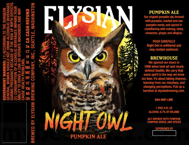 Elysian Night Owl Pumpkin Ale Returning for 2019 in 12oz Cans Elysian Night Owl Pumpkin Ale Returning for 2019 in 12oz Cans