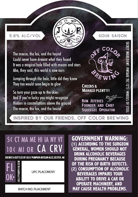 Jolly Pumpkin & Off Color Collaborate On Yikes! Jolly Pumpkin & Off Color Collaborate On Yikes!