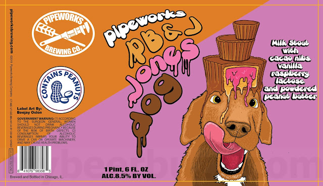 Pipeworks Working On Absolute Motion and Unofficial Beer Sponsor, S'more Money S'more Problems, Unicorn vs All Internet Cats, PB&J Jones Dog, A Real Gem, Choice, Eclipse Seasin, Pineapple Bling, Family Party, Rainbow Sure Bet, Astro Dwarf, Plush Boom, Pistachio Jones Dog, Premium Pilsner, Sellray Sour, Danger Fruit, Fluffo Sando, Raspberry Sea Cucumbo & Brewnicornski Bottles 35 apost4 199