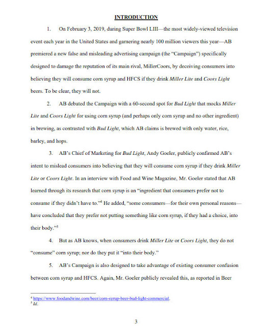 MillerCoors Suing Anheuser-Busch Over Super Bowl Corn Syrup Ads MillerCoors Suing Anheuser-Busch Over Super Bowl Corn Syrup Ads
