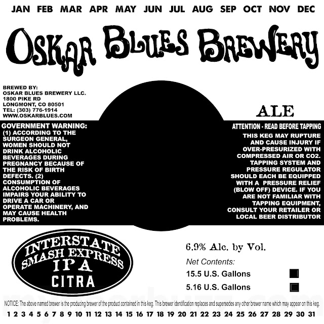 Oskar Blues & Cigar City Collaborate On Sub Straight IPA / All Colorado IPA, All Colorado Pale Ale, All Colorado Apricot Wheat, Rye Barrel-Aged Ten Fidy, Interstate Smash Express IPA, Bwahahaha , Little Richard, Concept IPA 12 apost5 73